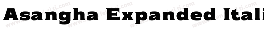 Asangha Expanded Italics字体转换